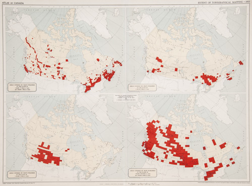 Extent of Topographical Mapping – 1955